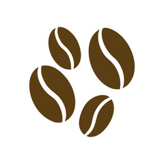 Coffee Beans Vector Icon Illustration. Cafe Drink Symbol