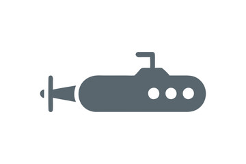  Submarine Icon Vector. Underwater Sea Vessel