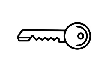  Key Line Icon Vector for Security and Access