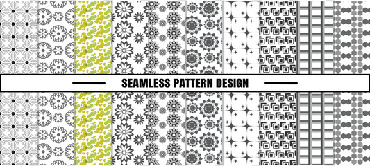 Simple geometric vector seamless pattern collection eilips shape  design layout