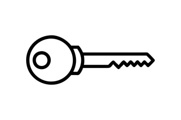  Key Line Icon Vector for Security and Access