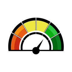 KPI Gauge Vector Icon Illustration. Performance Indicator Symbol