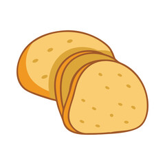 Slices of bread vector illustration