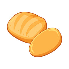 Bread and butter vector illustration