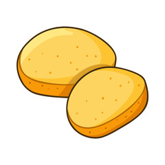 Cheese and bread vector illustration