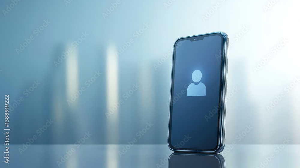 Poster expressive face on smartphone screen, exploring the intersection of technology and human emotion in 