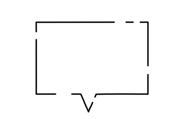 破線の四角吹き出し