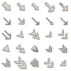 イラスト素材：いろいろ矢印イラストセット	
