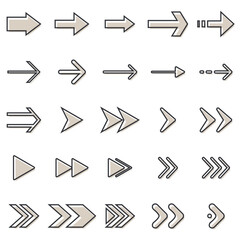 イラスト素材：いろいろ矢印イラストセット	

