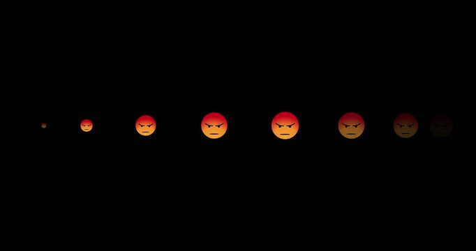 4K live reaction of anger emoji in an alpha channel. Social media live reaction for all live stream chat. Social media live reactions live-stream, live chat, Live-style animated icon, and chat.