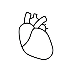 Heart icon isolated on a white background. Vector illustration.