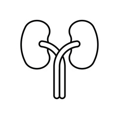 Kidneys icon isolated on a white background. Vector illustration.