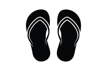 Silhouette design of a flip flops icon illustration.eps