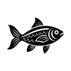 Silhouette Traditional Fish Vector
