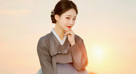 전통 한복을 입은 한국의 여성, 한국의 전통문화
