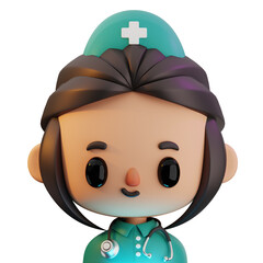 3D Female Character Profession A Nurse 
