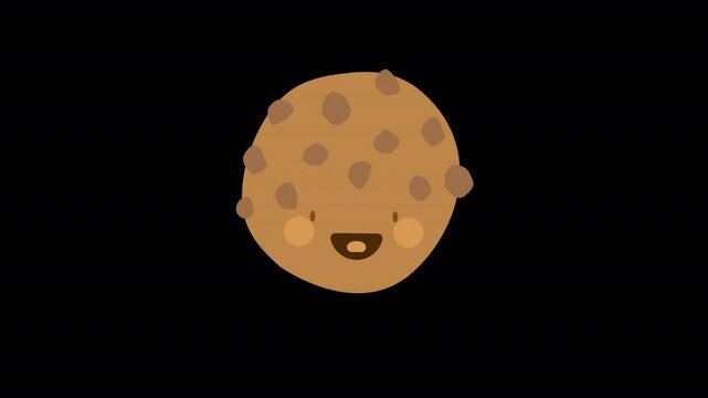 Cartoon cute cookie icon