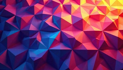 Obraz premium Intricate tessellation of geometric shapes in vibrant hues , illustration, mosaic