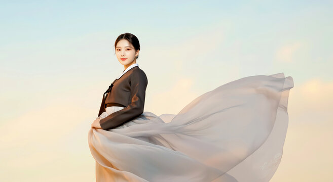 전통 한복을 입은 한국의 여성, 한국의 전통문화
