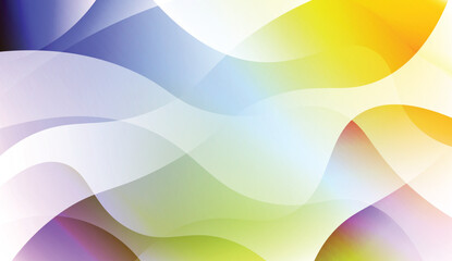 Blurred Decorative Design In Abstract Style With Wave, Curve Lines. For Design, Presentation, Business. Vector Illustration with Color Gradient.