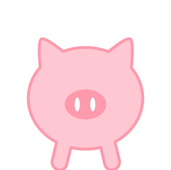 シンプルな豚の貯金箱