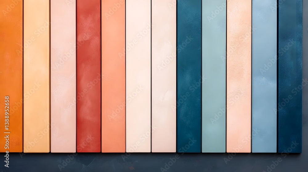 Aufkleber harmonious radial gradient with blended warm and cool tones in modern simplistic design