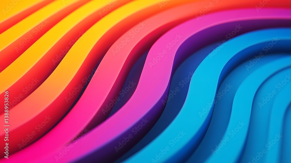 Poster vibrant radial abstract with colorful curving gradients and dynamic motion