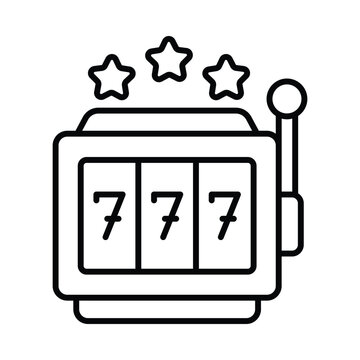 recommend clip art: Casino  vector outline icon. EPS 10 file