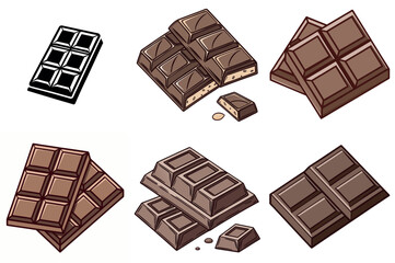 Assorted Delicious Chocolate Bars Collection Sweet Treat Confectionery Snacks