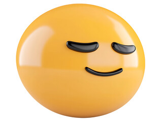 Fototapeta premium Serene Yellow Emoji Peaceful Expression Soft Light. AI Generated