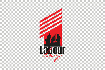Labour Day Silhouette design isolated transparent background