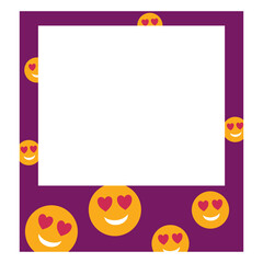 Polaroid love style frame