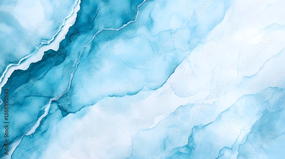 Poster soft ethereal blue gradient with wispy white clouds abstract background