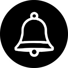 A Simple Bell Symbol against a Black Circle