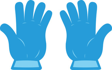 blue glove vector for your media design needs