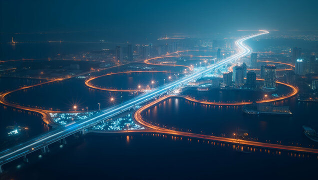 Elegant imagery capturing strategic economic corridors with refined compositional elements that highlight trade routes infrastructural development and economic integration driving regional growth in  