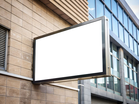 Billboard sign on wall of the building