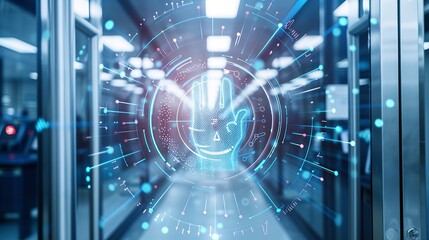 Electronic Access Control Panel - High-Tech Security and Smart Building