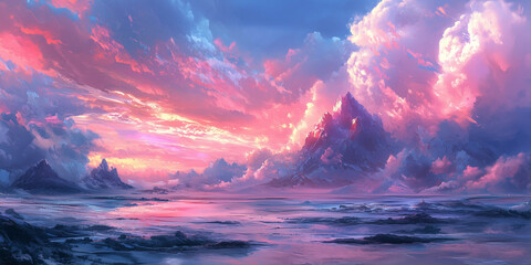 A sky with pastel color
