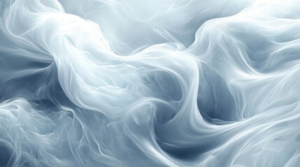 Elegant white and blue abstract waves creating a serene flowing texture