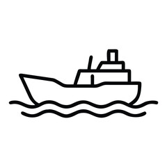 A ship icon line art vector.