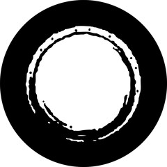 Hand Painted Artistic Circle Graphic Brush Stroke