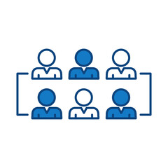 Speaker Blue Line Icon. Teamwork, Business, Planning, Strategy, Marketing, Leadership, Work Group, Meeting, Partnership Icons Editable Stroke Vector Illustration
