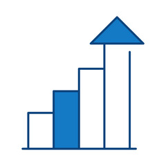 Uprising Blue Line Icon. Teamwork, Business, Planning, Strategy, Marketing, Leadership, Work Group, Meeting, Partnership Icons Editable Stroke Vector Illustration