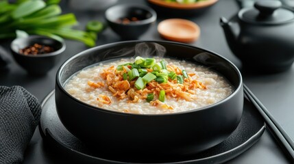 Vibrant Bowl of Rice Overflowing with Fresh Colorful Vegetables and Greens