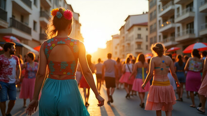 Obraz premium High resolution photo stock image showcasing vibrant community celebrations, cultural festivals, and inclusive parades that embody social unity.