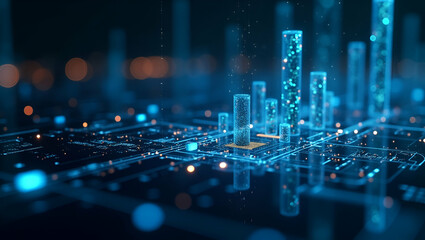 Elegant imagery depicting autonomous AI systems seamlessly integrating real time data processing and adaptive learning to perform complex tasks in futuristic settings in  Photo Stock  Concept  and emp