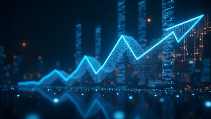 Fototapeta premium Contemporary digital imagery capturing emerging tech investment shifts with strategic capital flows innovative funding trends and dynamic market repositioning for future growth. in Photo Stock Conce