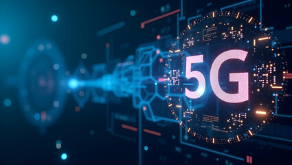 An advanced visual representation capturing trade war implications on 5G technology deployment emphasizing network infrastructure development spectrum allocation regulatory adjustments and technologic