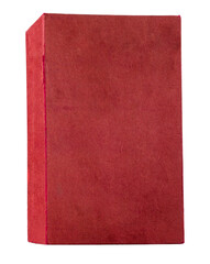 Red Worn Fabric-Covered Book Standing Upright